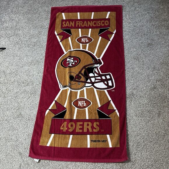 Vintage San Francisco 49ers Beach Towel 1996 Approx 30”x60” NFL NFLP  NFC West - Picture 10 of 10